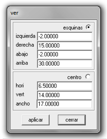 Winplot, menú ver